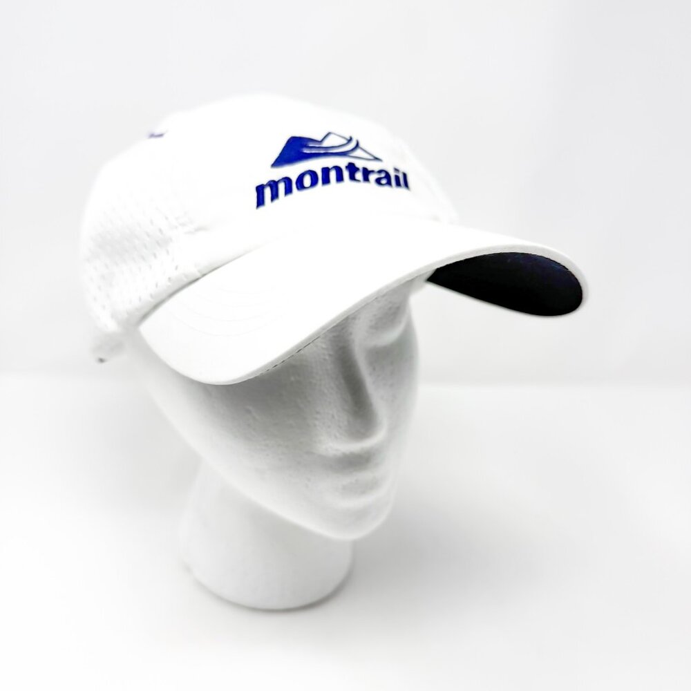 Vintage Montrail Gecko Mascot Running Hat O/S White 5-Panel Trail Cap C4P Rare
